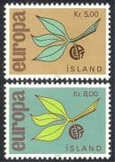 Iceland 1965 Europa / Animation / Leaf / Fruit / Sprig Design 2v set (n40331)