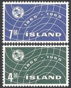Iceland 1965 ITU-UIT / Radio / Globe 2v set (n27177)