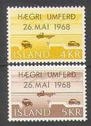 Iceland 1968 Cars / Truck / Motoring / Transport 2v (n23525)