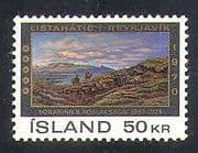 Iceland 1970 Art / Painting / Paintings / Artists / People / Landscapes 1v (n37872)
