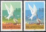 Iceland 1972 Arctic Terns/ Birds/ Nature/ Charity/ Gulls/ Welfare 2v set (n10575)