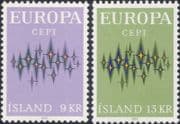 Iceland 1972 Europa/ CEPT/ Communications/ Animation 2v set (ex1112)