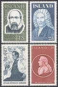 Iceland 1975 Famous People/ Poet/ Painter/ Historian/ Politician 4v set (n41352)