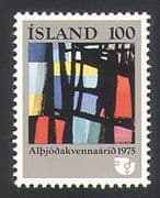 Iceland 1975 IWY / Womens Year / Painting / Art / Birds 1v (n34665)