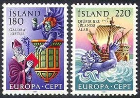 Iceland 1981 Europa  /  Legends  /  Myths  /  Sailing Ship  /  Witch  /  Sorcerer 2v set (n36285)