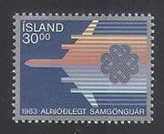 Iceland 1983 Plane / Communications Year / Aviation / Transport / Animation 1v (n36267)