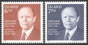 Iceland 1983 President Eldjarn/ People/ Politicians/ Government 2v set (n41358)