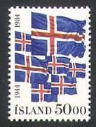 Iceland 1984 National Flag / Republic 40th 1v (n34540)