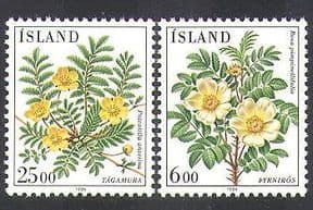 Iceland 1984 Rose  /  Flowers  /  Plants  /  Nature 2v set (n37572)
