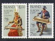 Iceland 1985 Europa / Music / Violin / Instruments / Musicians / Costumes 2v set (n38174)