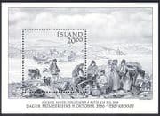 Iceland 1986 Art / Paintings / Stamp Day / Horses / River / Animals / Transport m / s (n40348)