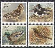 Iceland 1987 Owl/ Duck/ Raptors/ Birds/ Nature/ Wildlife/ Conservation 4v set (n34669)