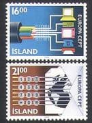 Iceland 1988 Europa / Communications / Telecomms / Computers / Map / Animation 2v (n34667)