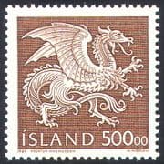 Iceland 1989 Guardian Spirits / Dragon / Mythical Beasts / Reptile / Animals 1v (n20266)