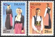 Iceland 1989 Traditional Costumes/ Clothes/ Textiles/ Nordic Postal Co-operation 2v set (n27454)