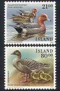 Iceland 1990 Widgeon / Goose / Ducks / Birds / Nature / Waterfowl 2v set (b1521)