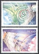 Iceland 1991 Europa/ Space/ Satellites/ Maps/ Weather/ Meteorology/ Communications 2v set n41357