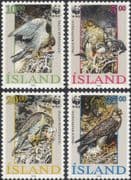 Iceland 1992 WWF/ Gyr Falcon/ Raptors/ Birds/ Nature/ Wildlife/ Conservation 4v set (s4710)