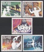 Iceland 1994 Art / Culture / Film / Music / Ballet / Theatre / Pottery 5v set (n34505)