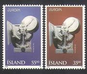 Iceland 1995 Europa / Peace / Freedom / Art / Sculpture / Statue 2v set (n36283)