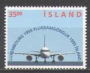 Iceland 1995 Plane / Aviation / Transport 1v (n24855)