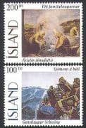 Iceland 1996 Art / Paintings / Artists / Fishing / Sailors / Boats 2v set (n34658)