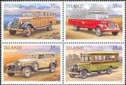 Iceland 1996 Mail Buses/ Motors/ Motoring/ Bus/ Postal Transport 4v set as blk (is1090)