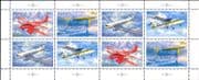 Iceland 1997 Mail Planes/ Aircraft/ Aviation/ Seaplanes/ Postal Transport 8v sht (is1091a)