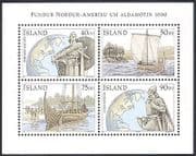 Iceland 2000 Leif Eriksson / Sailing Ship / Boats / nautical / Transport 4v m / s (n40352)