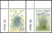 Iceland 2002 Summer Flowers /Lobelia/ Cornflower/ Plants/ Nature 2v set (s1975)