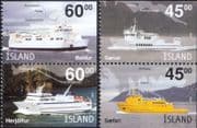 Iceland 2003 Ferries/ Ships/ Boats/ Nautical/ Commerce/ Transport/ Map 4v set (is1041)