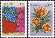 Iceland 2003 Summer Flowers/ Phlox/ Treasure Flower/ Plants/ Nature 2v set (s3472)