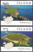 Iceland 2009 Icelandic Islands/ Landscapes/ Seascapes/ Coastline/ Views 2v set (is1001)
