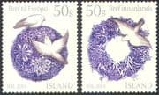 Iceland 2010 Christmas/ Greetings/ Birds/ Wreaths/ Animation 2v set s/a (n42324)