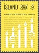 Iceland 2011 Amnesty International 50th/ Hands/ Candles/ Prison Bars 1v (n42497)