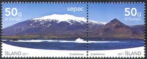 Iceland 2011 Snaefellsjokull National Park/ SEPAC/ Landscapes/ Glaciers/ Mountain 2v set s-t pr (n42351)