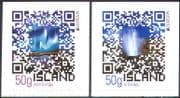 Iceland 2012 Tourism/ Aurora/ Volcanic Geyser/ Nature/ QR Code 2v set s/a (n42361)