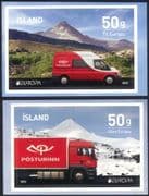 Iceland 2013 Europa/ Postal Transport/ Lorry/ Van/ Motors/ Motoring 2v s/a set (is1008)