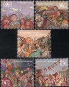 Iceland 2014 Festivals/ Music/ Dance/ Dancing/ Ships/ Boats/ Flags/ Fish/ Fishing 5v set (is1024)