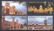 India 2009 Railway Stations/ Transport/ Trains/ Buildings/ Architecture 4v (n27063)