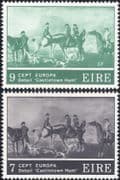 Ireland 1975 Europa/ Art/ Artists/ Horses/ Hunting/ Paintings/ Painters/ Nature 2v set (n14607e)