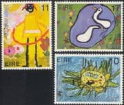 Ireland 1979 IYC/ Children's Painting/ Art/ Swans/ Birds/ Flowers 3v set (n29092)