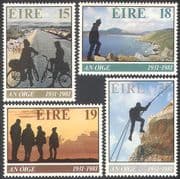 Ireland 1981 YHA/ Youth Hostel/ Cycling/ Bikes/ Bicycle/ Rock Climbing/ Tourism 4v set n22846