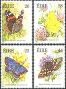 Ireland 1985 Butterflies/ Insects/ Nature/ Conservation/ Butterfly 4v set (n14030)
