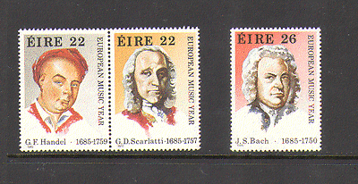 Ireland 1985 Music / Composers 3v set ref:n14031