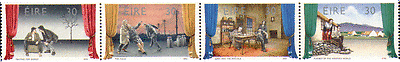 Ireland 1990 Irish Theatre 4v strp ref:n14335