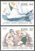 Ireland 1992 Olympic Games/ Olympics/ Sports/ Sailing/ Boxing/ Boats 2v set (n43046)