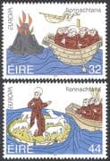 Ireland 1994 Saint Brendan/ Boat/ Volcano/ Sheep /Religion/ Animation 2v set (n14310)