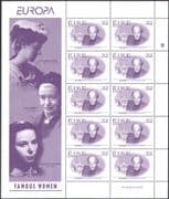 Ireland 1996 Europa/ Famous Women/ Bennett/ Suffragette/ Trade Unions 10v sht n14307