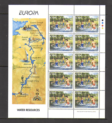 Ireland 2001 Europa / Water Resources / Swimming / Sports / Fishing 10v sht (n14303)